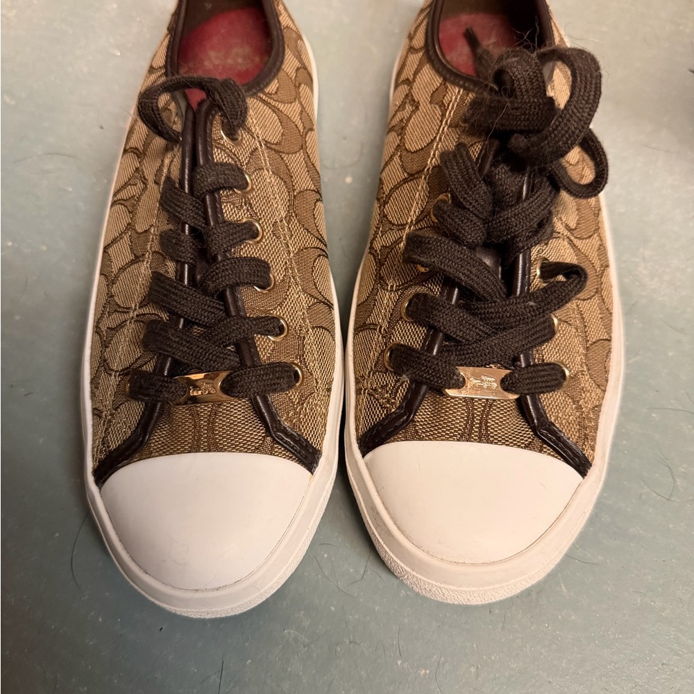 Coach Brown and White Sneakers